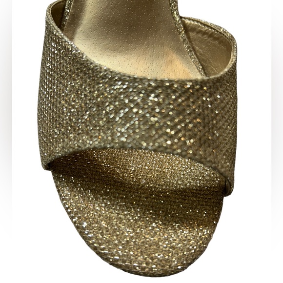 DREAM PAIRS Women's Fashion Dress Low Heel CHUNKLE GOLD/GLITTER Size 10 NIB - Picture 6 of 13